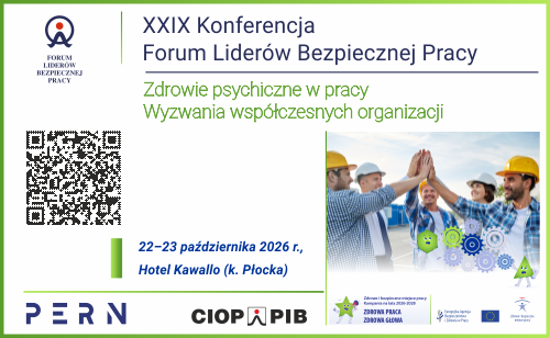 Baner informujący o XXIX Konferencji Forum Liderów Bezpiecznej Pracy